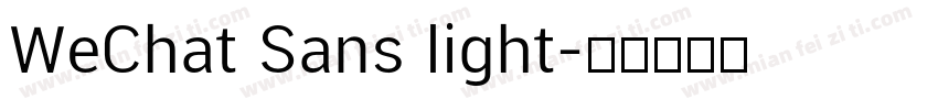 WeChat Sans light字体转换